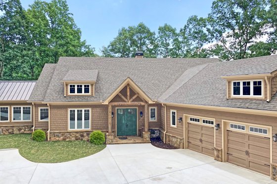 Exterior - Front Elevation 3 for Craftsman House Plan #437-121 - 4 bed, 3.5 bath