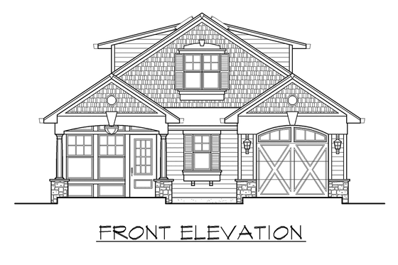 Exterior - Other Elevation for Traditional House Plan #132-220 - 2 bed, 2 bath