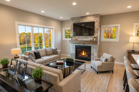 Interior - Family Room for Modern House Plan #51-1516 - 3 bed, 2.5 bath