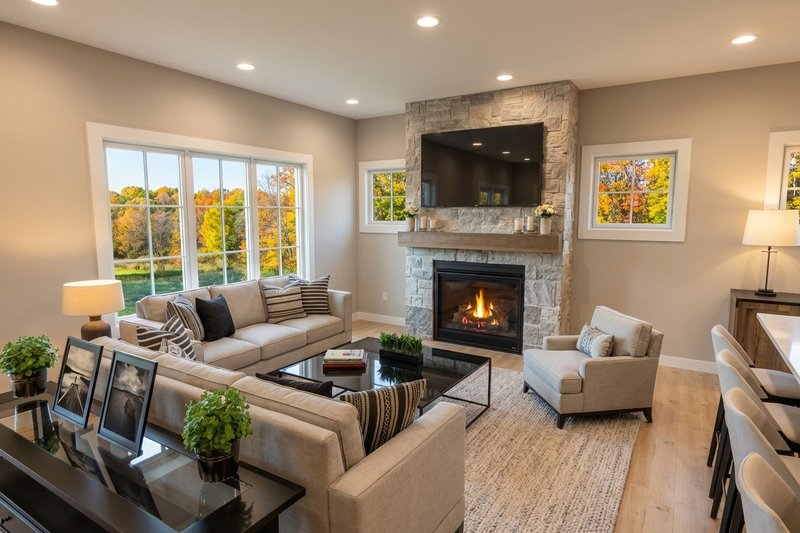 Architectural House Design - Interior - Family Room for Modern House Plan #51-1516 - 3 bed, 2.5 bath