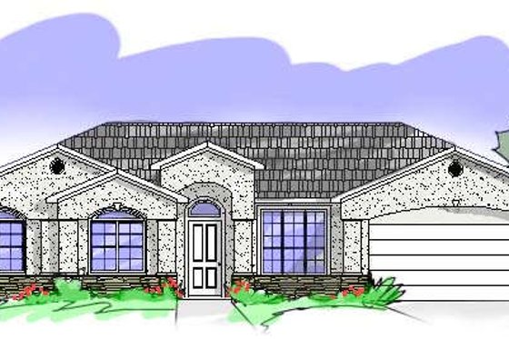 Exterior - Front Elevation House Plan #24-233 - 4 bed, 2 bath