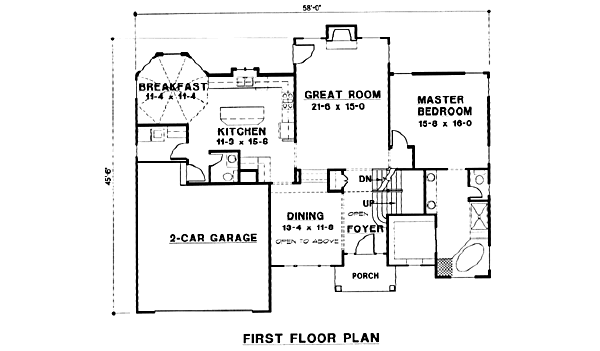 Traditional Floor Plan - Main Floor Plan #67-101
