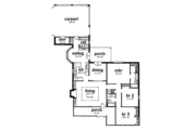 Country Style House Plan - 3 Beds 2 Baths 1618 Sq/Ft Plan #36-141 Floor 
