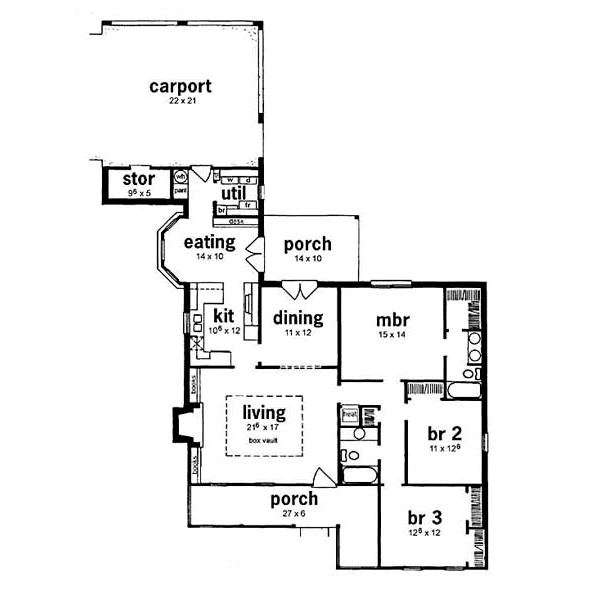House Plan Design - Country Floor Plan - Main Floor Plan #36-141