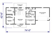 Farmhouse Style House Plan - 3 Beds 2 Baths 1425 Sq/Ft Plan #44-272 