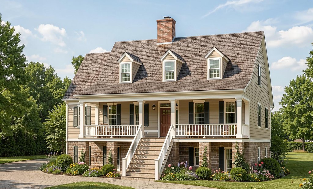 Exterior - Front Elevation 2 for Southern House Plan #137-110 - 4 bed, 3 bath