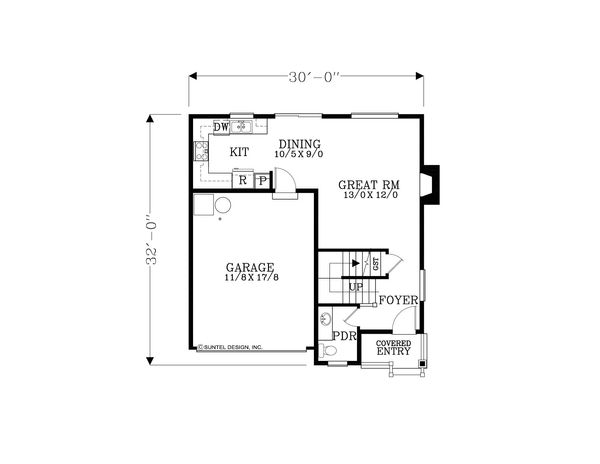 Home Plan - Craftsman Floor Plan - Main Floor Plan #53-589