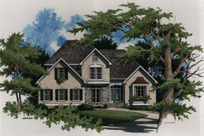 Home Plan - European Exterior - Front Elevation Plan #41-137