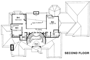 Floor Plan - Upper Floor for European House Plan #334-114 - 4 bed, 3.5 bath