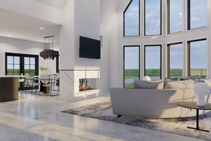 House Design - Interior - Family Room 1 for Cabin House Plan #923-407 - 3 bed, 2.5 bath