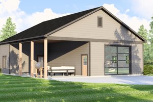 Ranch Exterior - Front Elevation Plan #1064-386