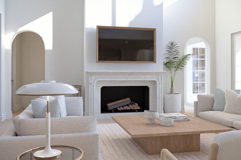 House Blueprint - Interior - Family Room 1 for Beach House Plan #455-765 - 4 bed, 4.5 bath