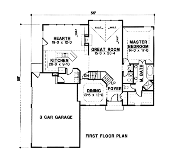 Traditional Floor Plan - Main Floor Plan #67-141