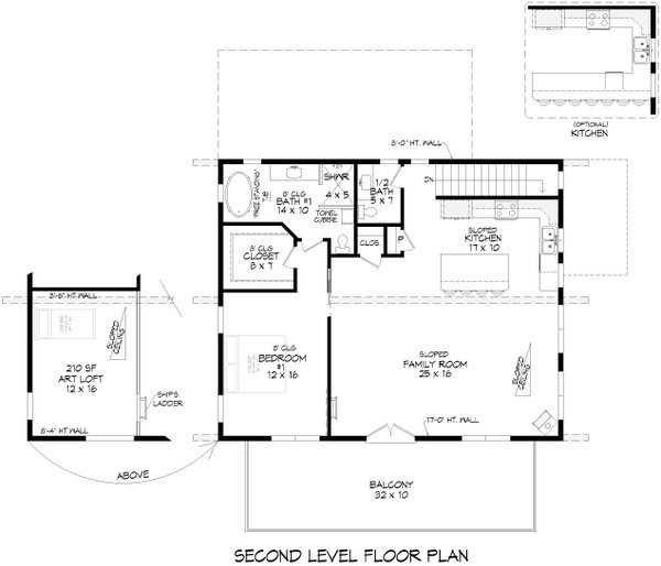 Dream House Plan - Contemporary Floor Plan - Upper Floor Plan #932-1118