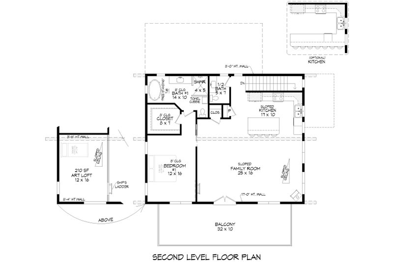 Dream House Plan - Floor Plan - Upper Floor for Contemporary House Plan #932-1118 - 4 bed, 2.5 bath