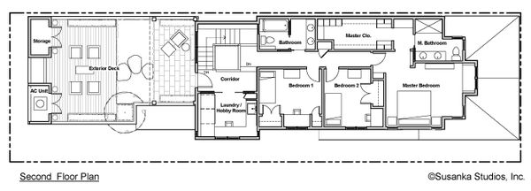 Craftsman Floor Plan - Upper Floor Plan #454-12