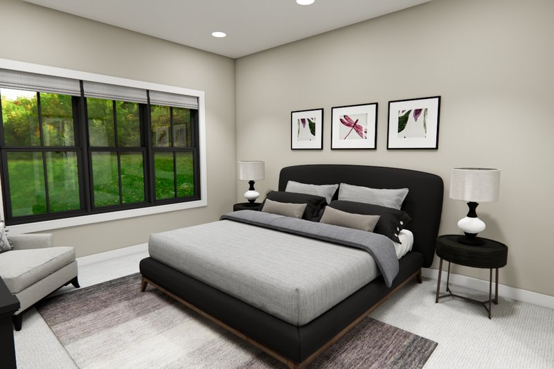 Architectural House Design - Interior - Master Bedroom for Farmhouse House Plan #51-1404 - 3 bed, 2 bath