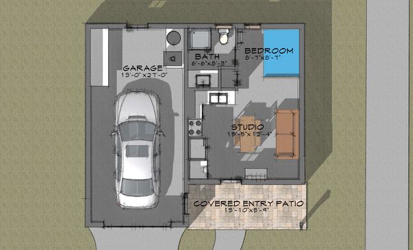Bungalow Floor Plan - Main Floor Plan #910-4