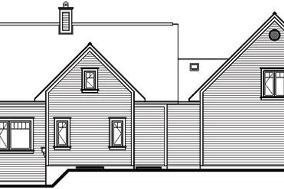 Exterior - Rear Elevation for Traditional House Plan #23-485 - 3 bed, 3.5 bath