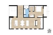 Farmhouse Style House Plan - 2 Beds 2 Baths 1517 Sq/Ft Plan #933-10 Floor 