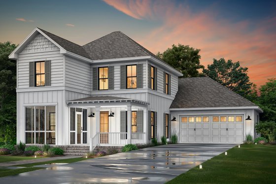 Exterior - Front Elevation for Farmhouse House Plan #430-275 - 3 bed, 2.5 bath