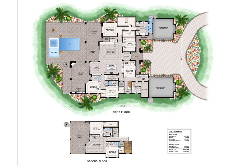 House Plan Design - Floor Plan - Main Floor for Contemporary House Plan #1083-29 - 7 bed, 5.5 bath