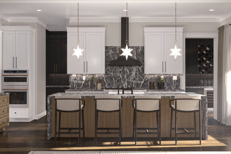 House Blueprint - Interior - Kitchen 1 for Modern House Plan #455-464 - 5 bed, 4.5 bath