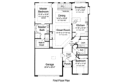 European Style House Plan - 2 Beds 2 Baths 1669 Sq/Ft Plan #46-446 