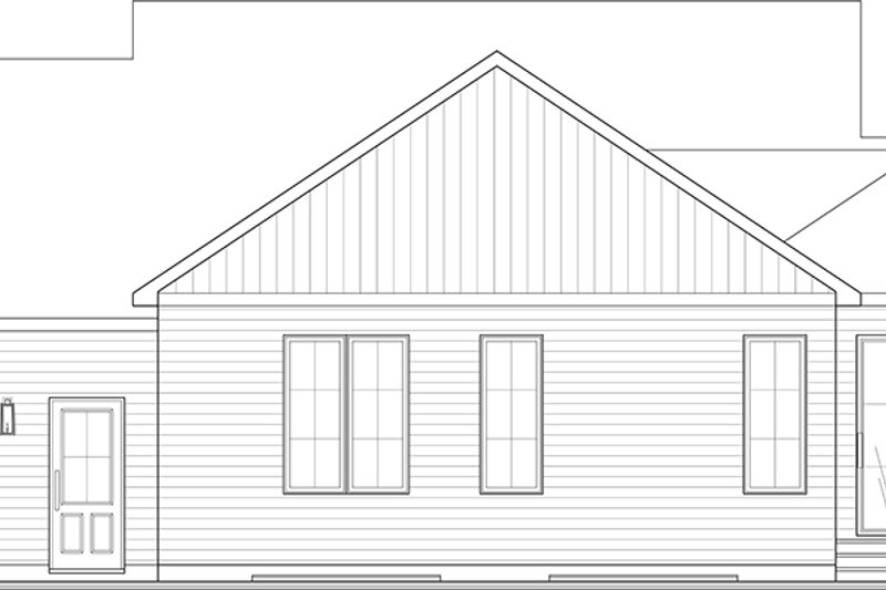 Architectural House Design - Exterior - Rear Elevation for European House Plan #23-1020 - 2 bed, 1 bath