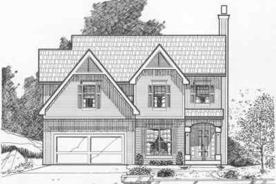 Exterior - Front Elevation for Traditional House Plan #6-133 - 4 bed, 3.5 bath