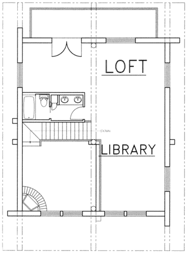 Log Floor Plan - Upper Floor Plan #117-484