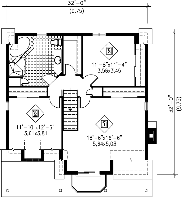 Country Floor Plan - Upper Floor Plan #25-2148
