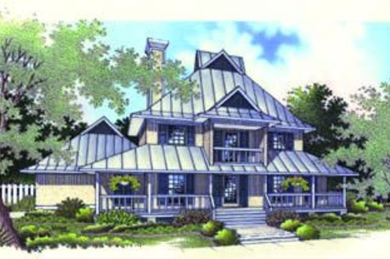 Architectural House Design - Beach Exterior - Front Elevation Plan #45-191