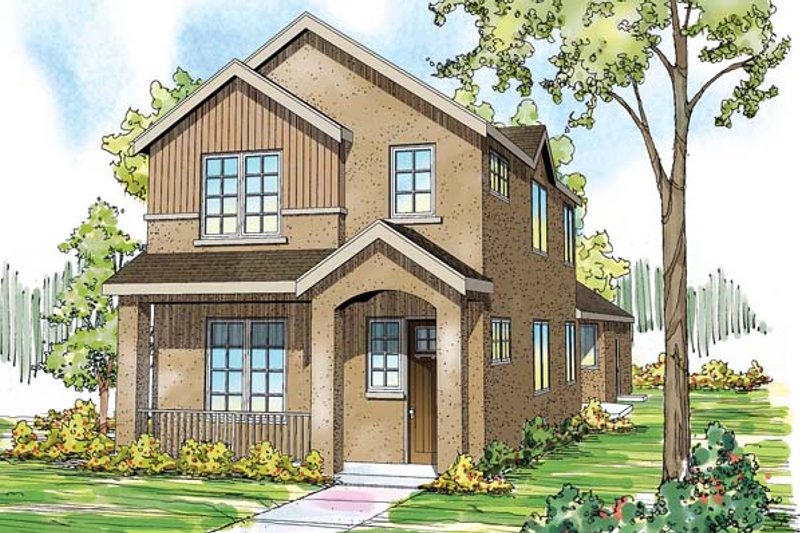 House Blueprint - Contemporary Exterior - Front Elevation Plan #124-875