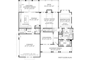 Floor Plan - Main Floor for Farmhouse House Plan #927-1029 - 4 bed, 2.5 bath