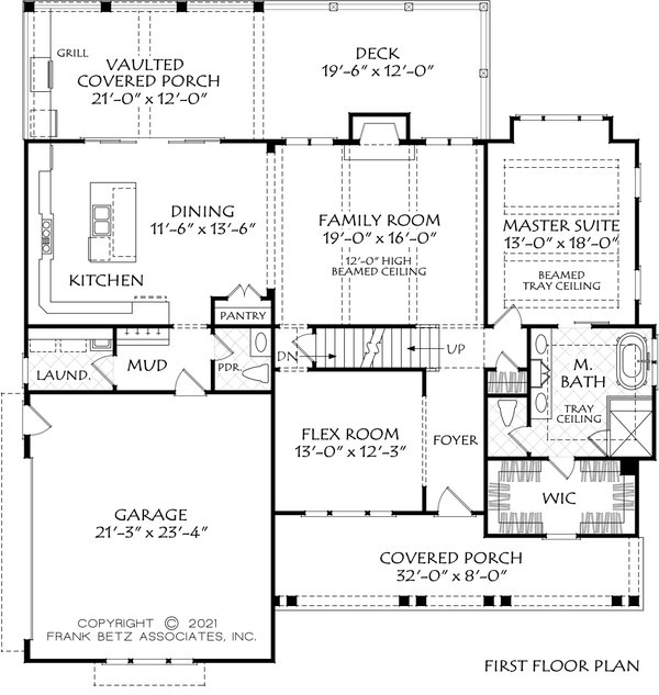 Farmhouse Floor Plan - Main Floor Plan #927-1029