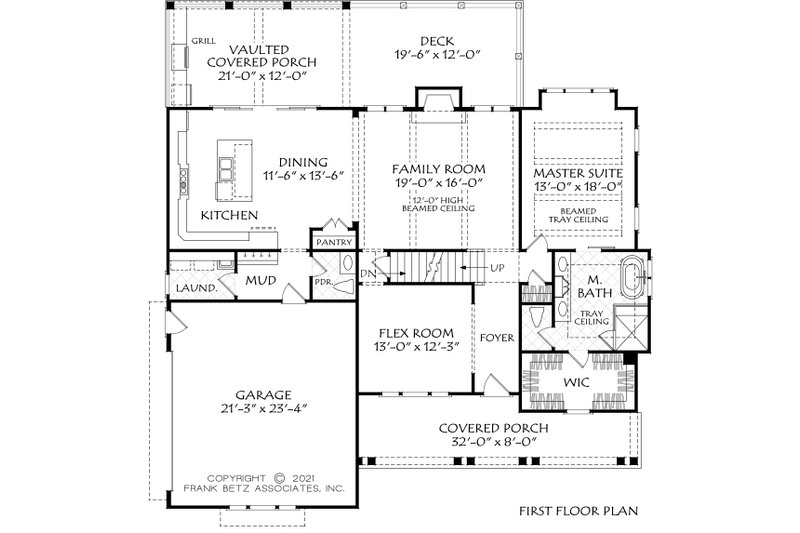 Home Plan - Floor Plan - Main Floor for Farmhouse House Plan #927-1029 - 4 bed, 2.5 bath