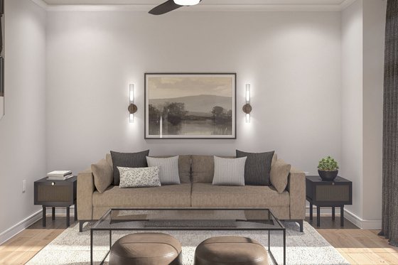 Interior - Family Room for Cottage House Plan #455-703 - 2 bed, 2.5 bath