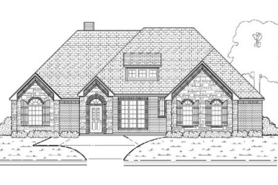 Exterior - Other Elevation for European House Plan #84-380 - 3 bed, 3 bath