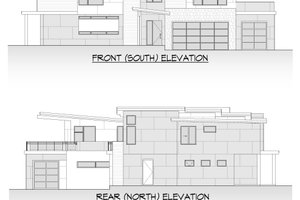 Exterior - Front Elevation 3 for Contemporary House Plan #1066-308 - 5 bed, 4.5 bath