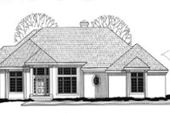 Exterior - Front Elevation for Modern House Plan #67-159 - 4 bed, 5 bath