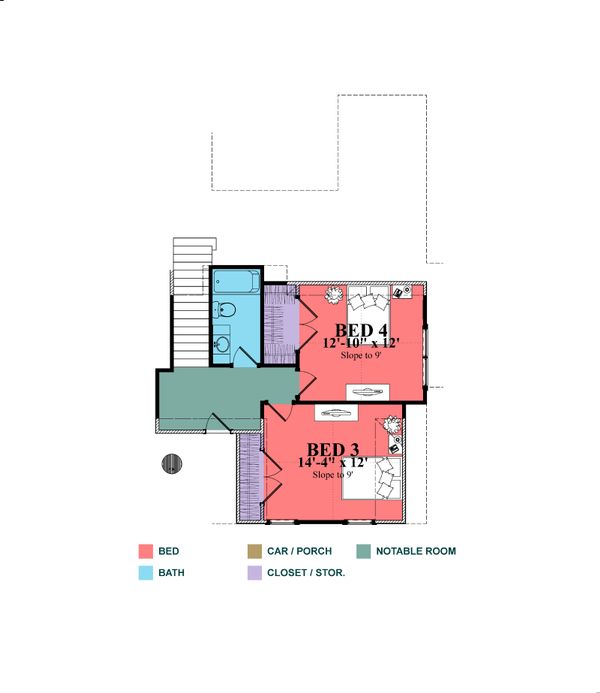 Architectural House Design - Craftsman Floor Plan - Upper Floor Plan #63-429