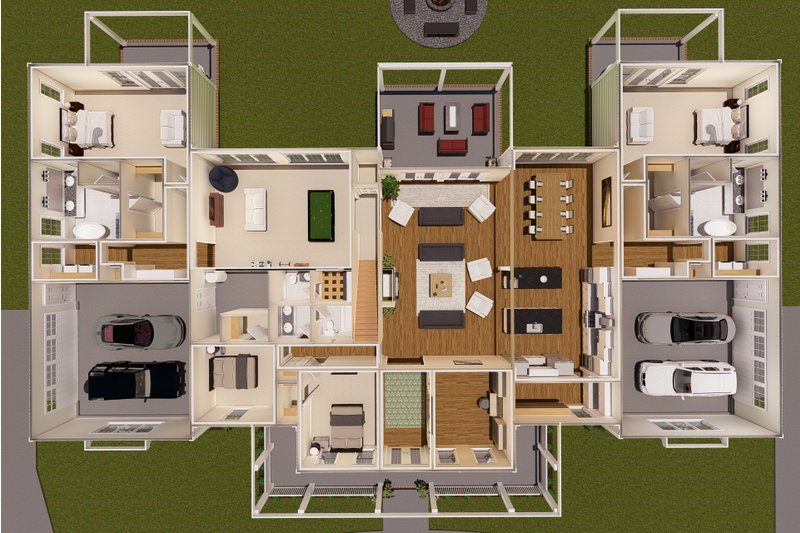 House Plan Design - Floor Plan - Main Floor 1 for Farmhouse House Plan #513-2191 - 6 bed, 4.5 bath