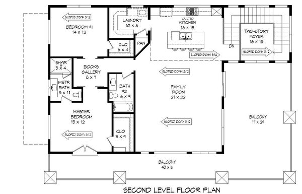 Home Plan - Contemporary Floor Plan - Upper Floor Plan #932-217