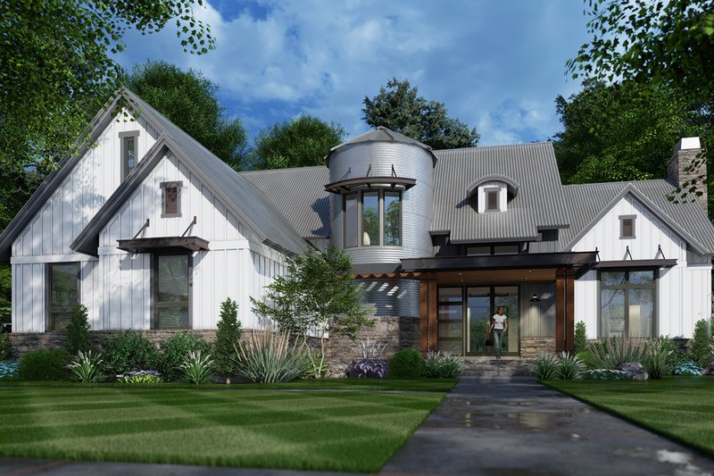 Architectural House Design - Exterior - Front Elevation 5 for Barndominium House Plan #120-268 - 3 bed, 2.5 bath