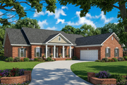 Classical Style House Plan - 4 Beds 2 Baths 2502 Sq/Ft Plan #17-3017 Exterior 