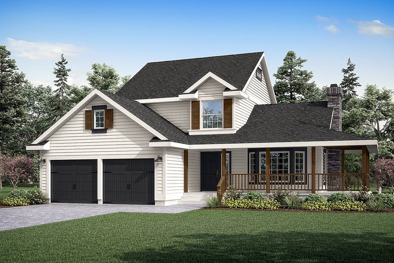 Home Plan - Country Exterior - Front Elevation Plan #124-151