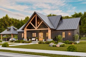 Dream House Plan - Farmhouse Exterior - Front Elevation Plan #119-456