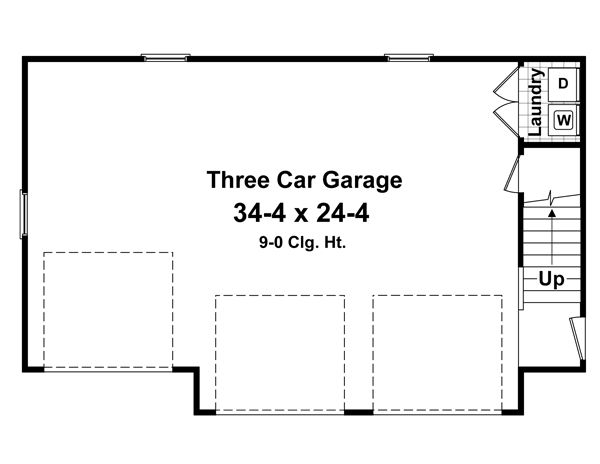 Craftsman Floor Plan - Main Floor Plan #21-350