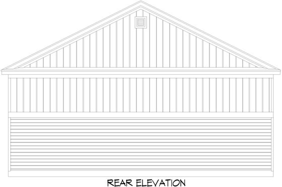 Exterior - Rear Elevation for Farmhouse House Plan #932-1050, 0 bath